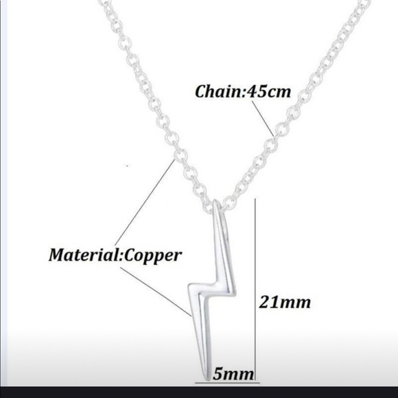 Brand New Lightning Bolt Necklace - Picture 2 of 3
